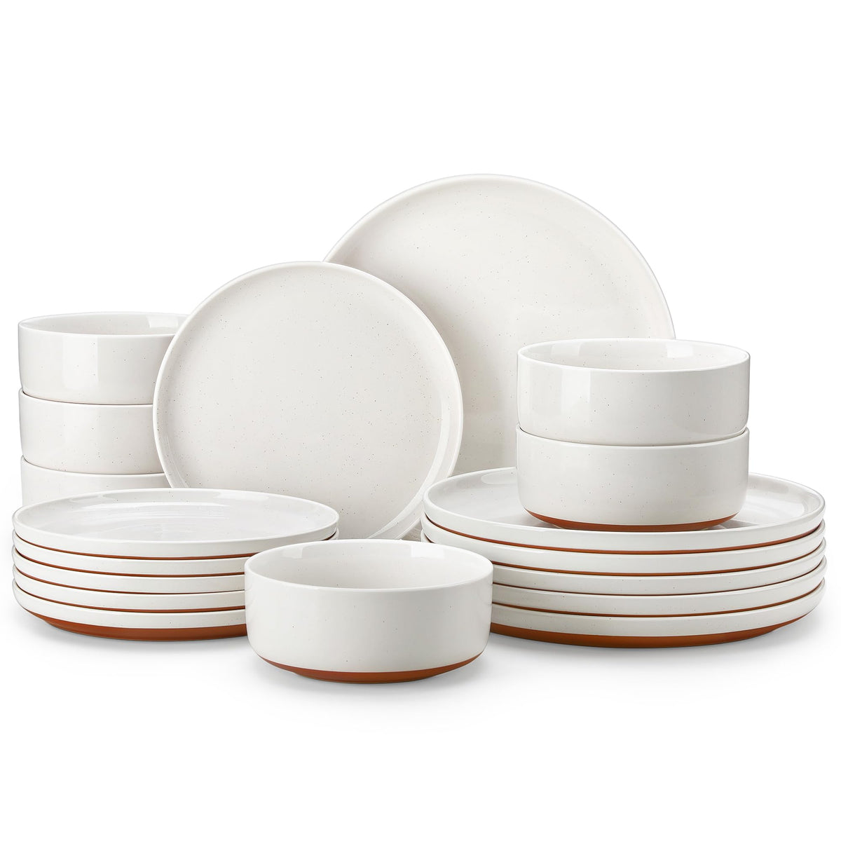 Conjunto MALACASA TARA con platos de cena de 10-25 pulgadas, ideal para comidas completas.