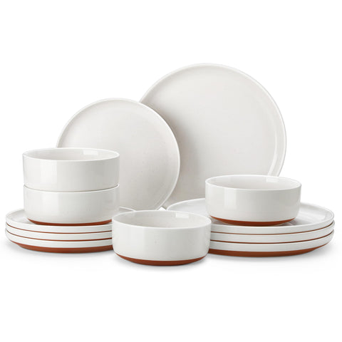 MALACASA Tara platos 10,25 pulgadas para cenas elegantes y servicio para cuatro