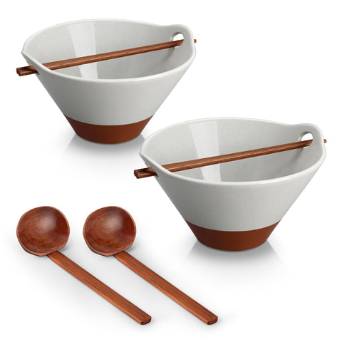 MALACASA Tara tazon ramen ceramico gris caqui de 42oz y estilo elegante.