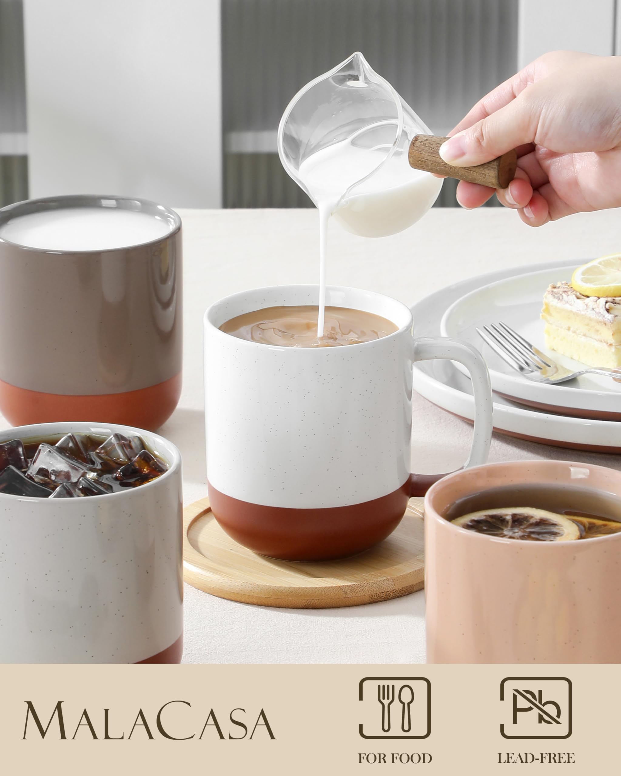 MALACASA Serie Tara, taza de terracota mate ideal para café diario.
