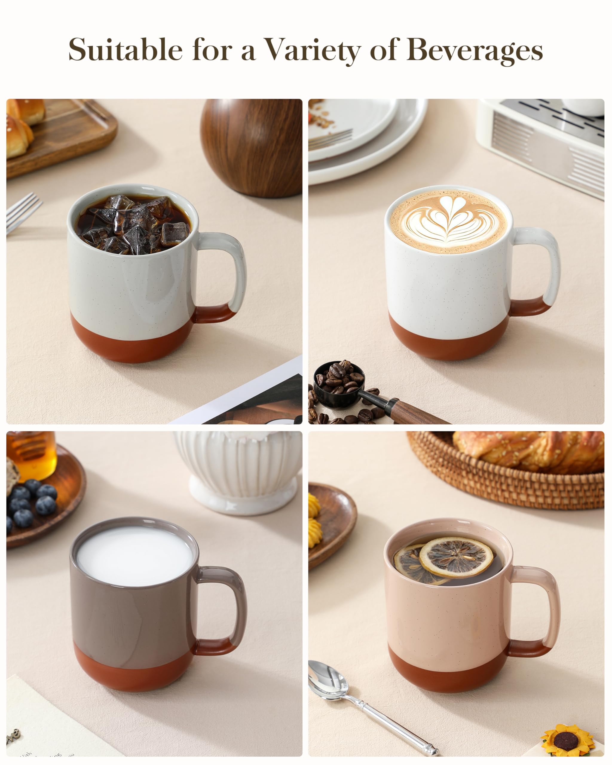 MALACASA taza ergonómica con mango cómodo para un agarre seguro.