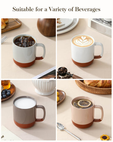 MALACASA taza ergonómica con mango cómodo para un agarre seguro.