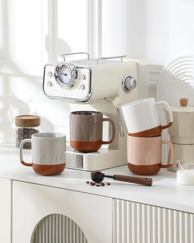 MALACASA Serie Tara, taza apta para microondas para calentar bebidas.