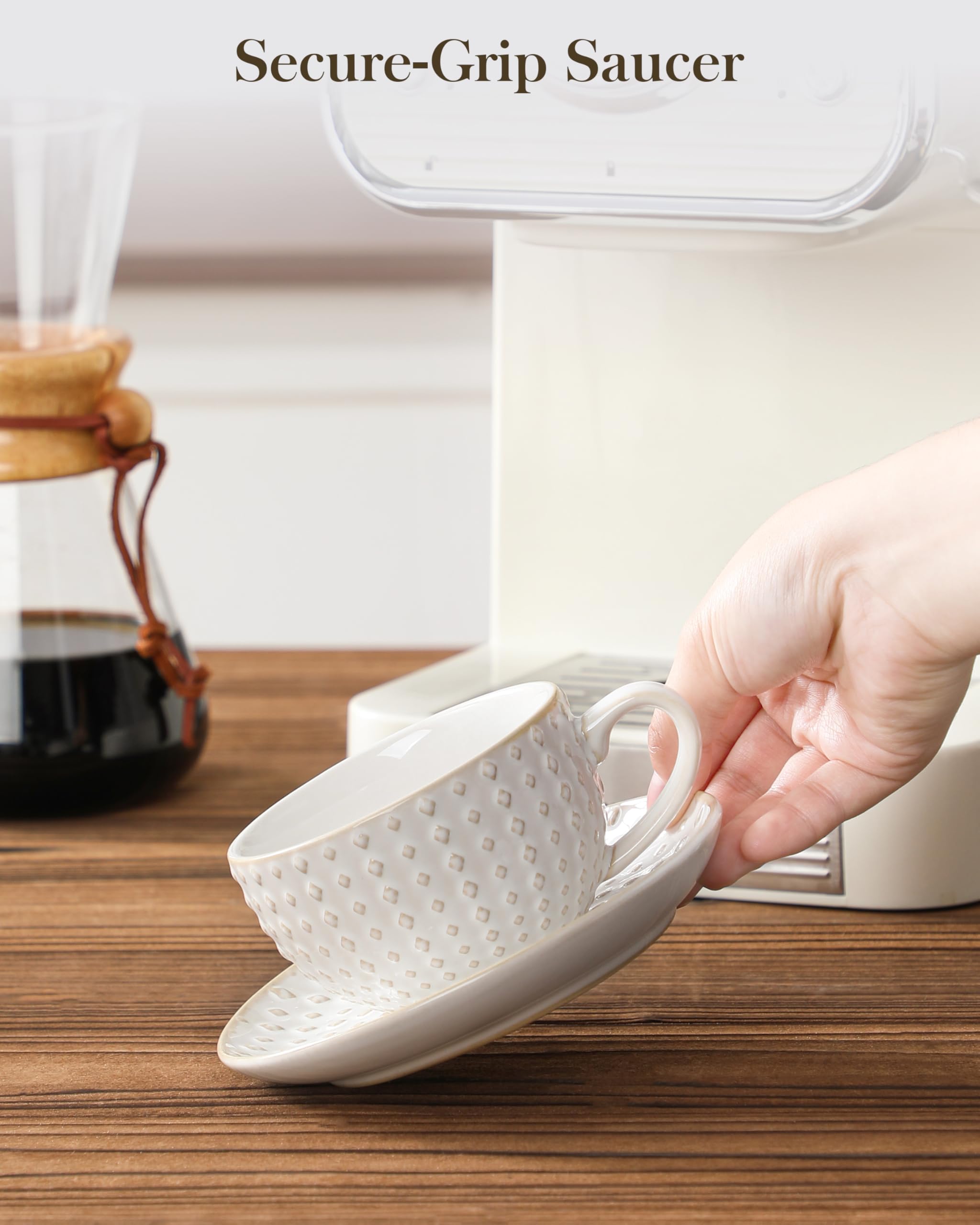 MALACASA tazas de cerámica duradera, aptas para uso diario intenso.