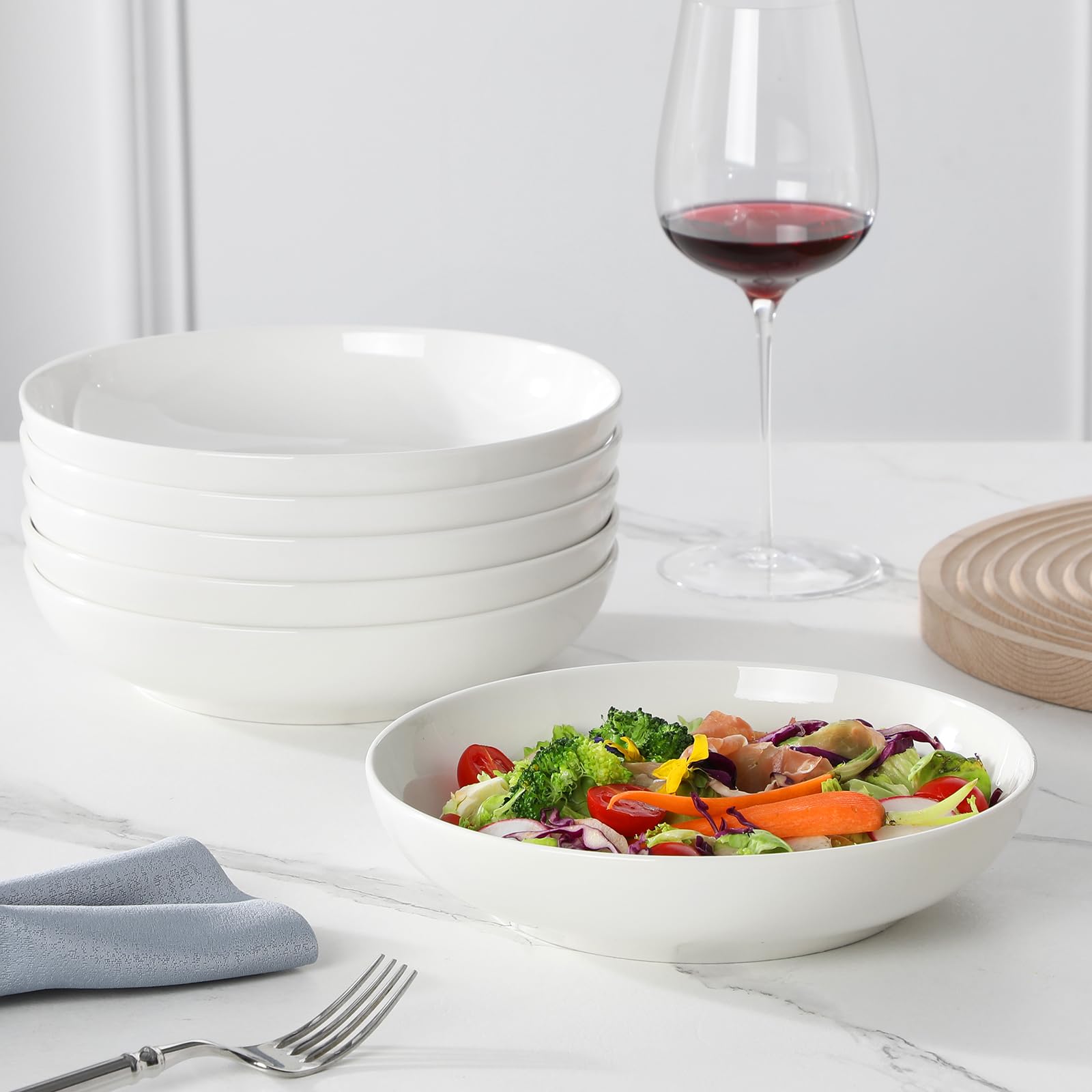 Tazones MALACASA apilables, ideal para ahorrar espacio en la cocina.