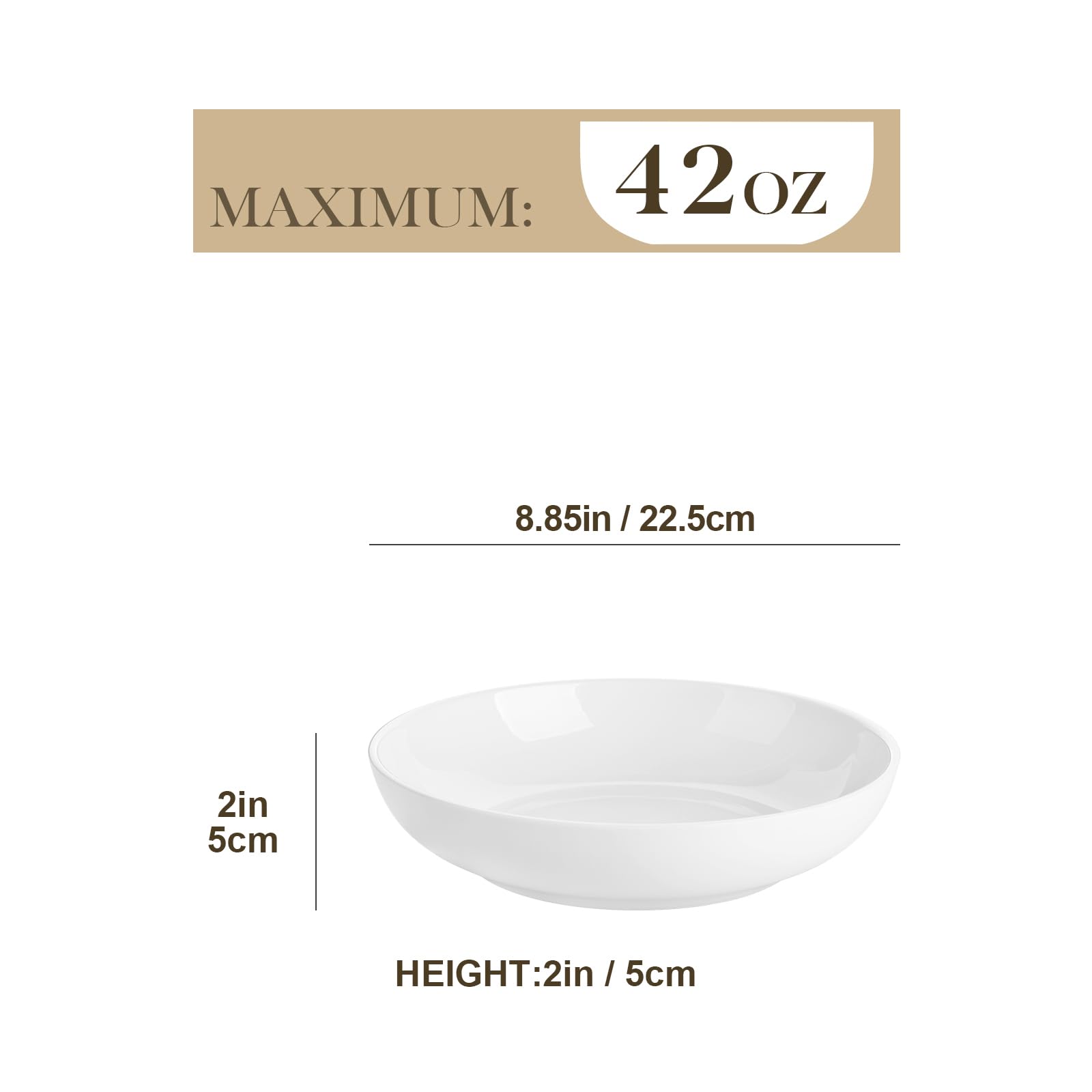 MALACASA tazones de ensalada en porcelana blanca, estilo limpio para mesas modernas.