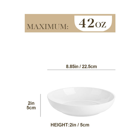 MALACASA tazones de ensalada en porcelana blanca, estilo limpio para mesas modernas.
