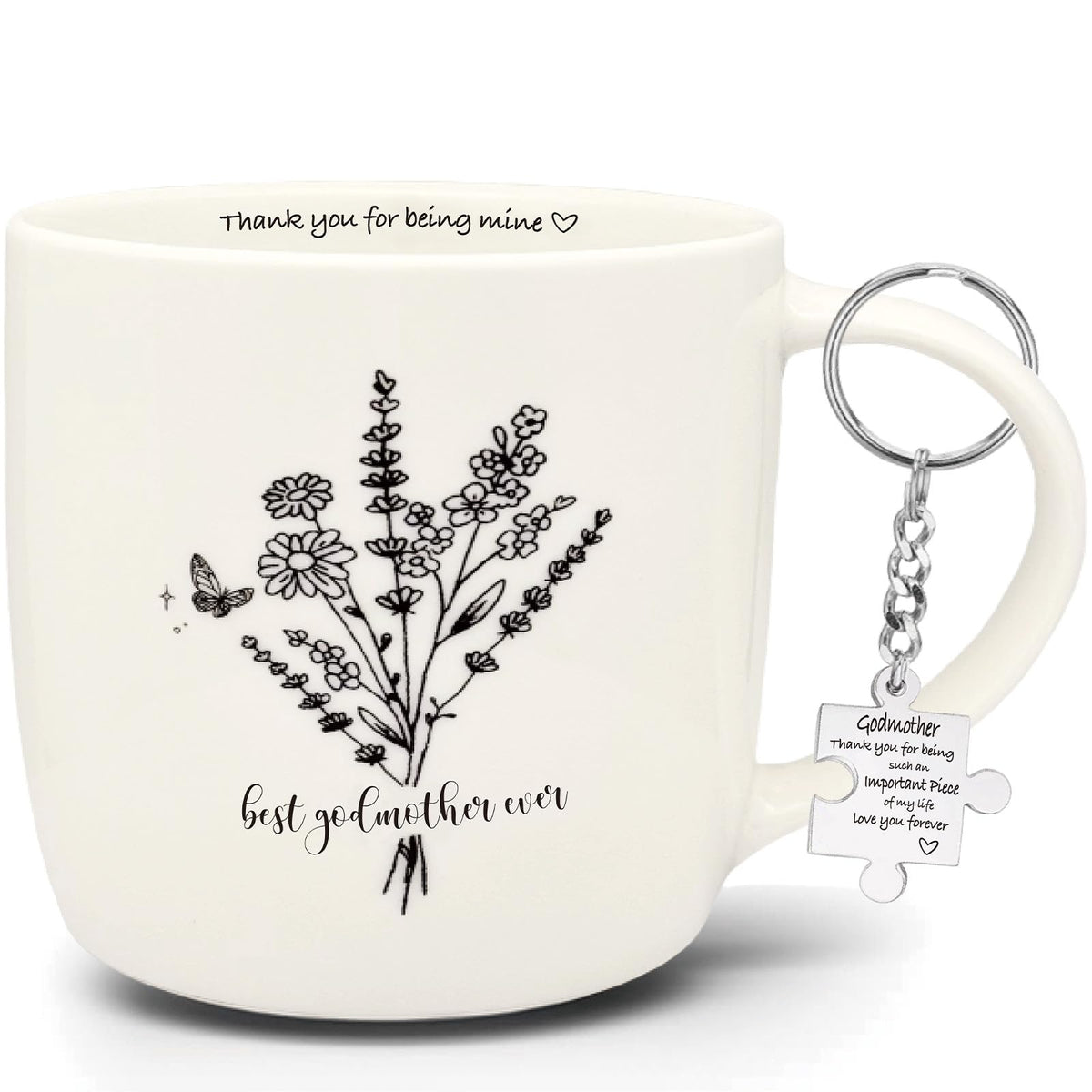 Mallabylamma taza cerámica 12 onzas floral beige ideal para café diario
