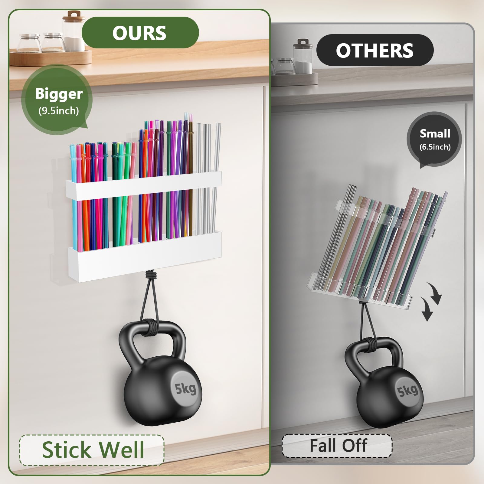Malldii almacenamiento multifuncional para accesorios de cocina, mantiene utensilios ordenados.