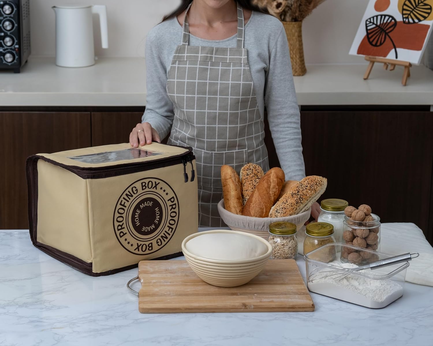 Mallroof caja de fermentación con aislamiento de Oxford; mantiene calor para pan perfecto.