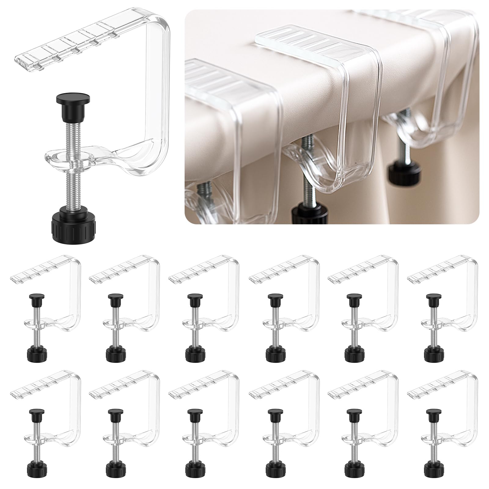 Pinza MALOGRILL para mantel con ajuste universal en mesa.