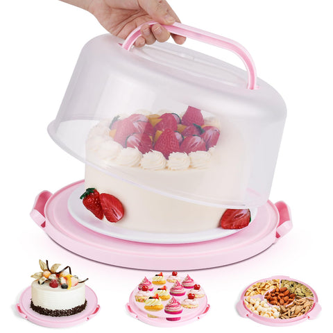 Mamajardin caja pasteles con tapa y dos mangos para transporte seguro.
