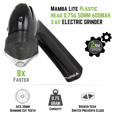 Mamba Lite: dientes afilados para un triturado rápido y uniforme.