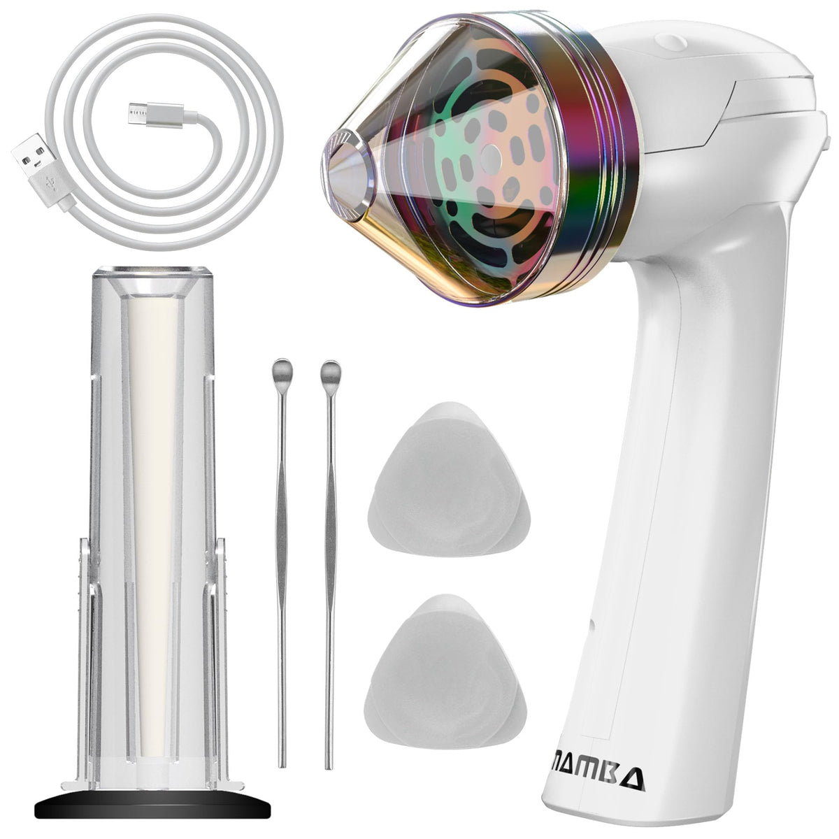 Mamba molinillo eléctrico para especias en la cocina, ideal para uso diario.
