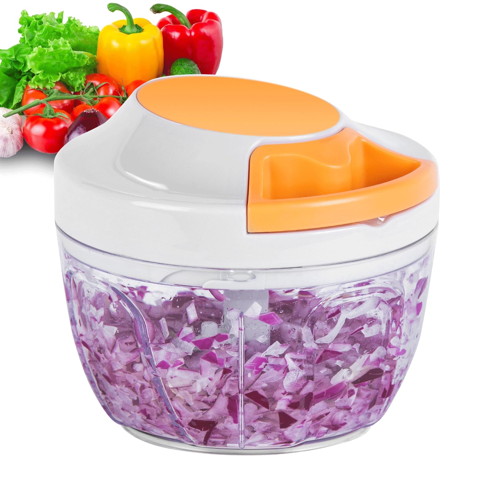 MAMICOOKER cortador manual 500ml, visión general para picar rápido verduras