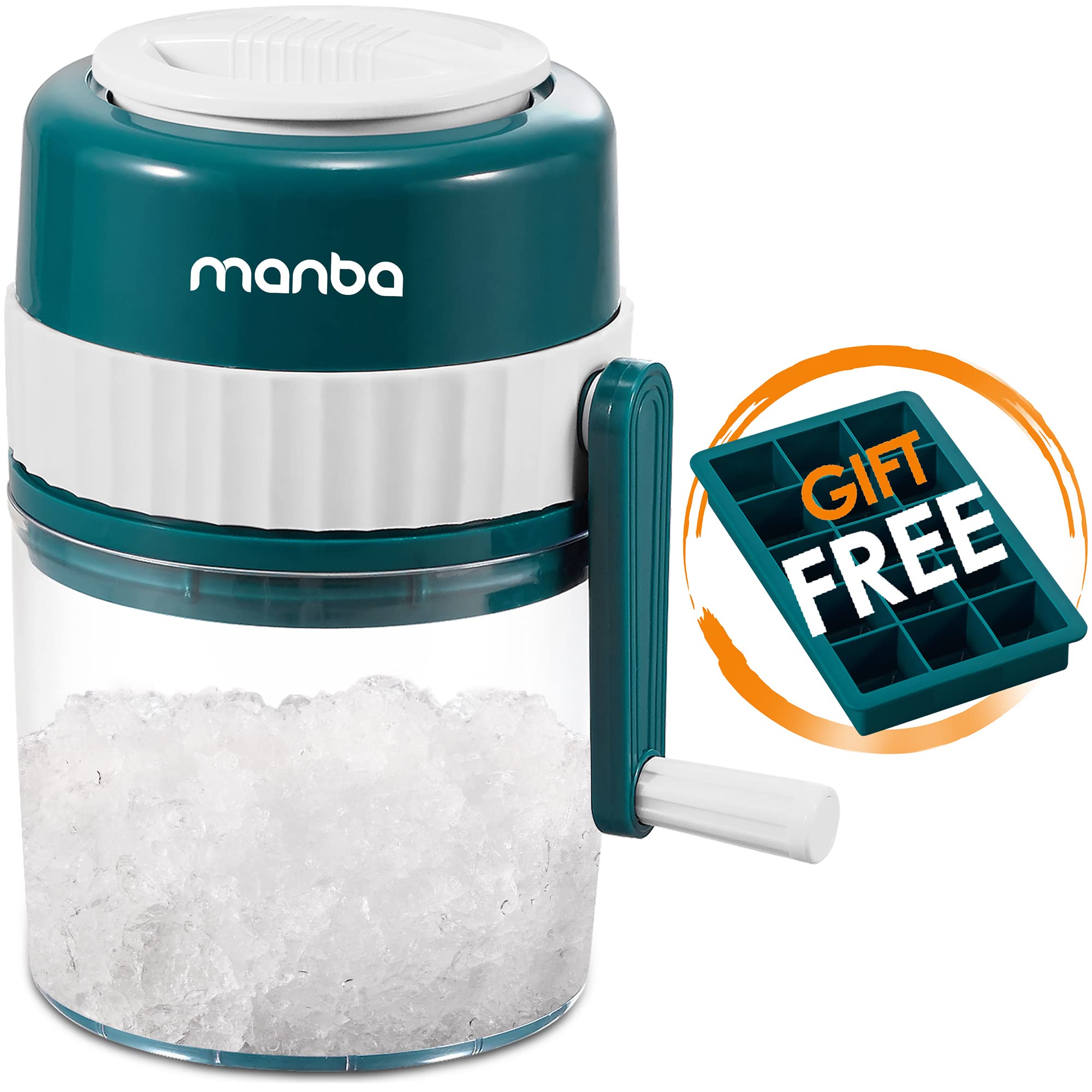 MANBA rallador de hielo portátil para bebidas frías y rápidas.