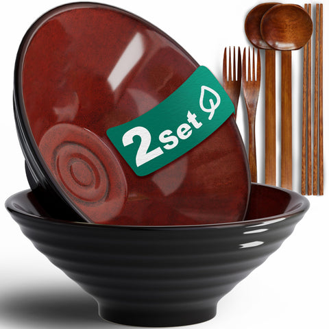 Tazón ramen mangmong cerámico de 8 pulgadas para porciones generosas