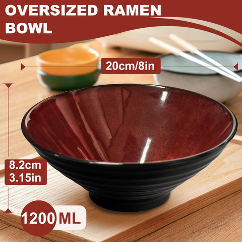 Tazón ramen mangmong con diseño cónico antiescaldado para servir ramen