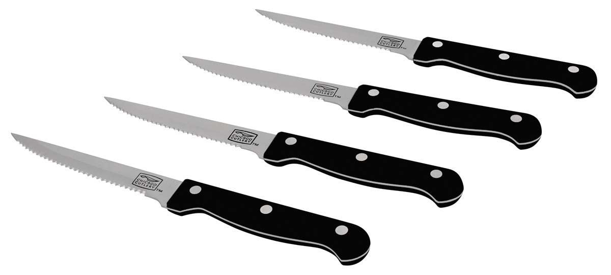 Chicago Cutlery Essentials 4pc: mango ergonómico para agarre cómodo y uso diario seguro.