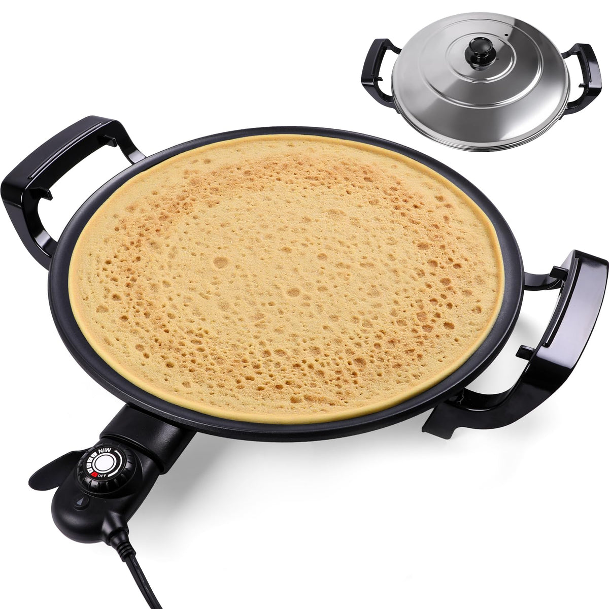 Mangoct Injera Maker con superficie antiadherente para cocinar injera sin esfuerzo