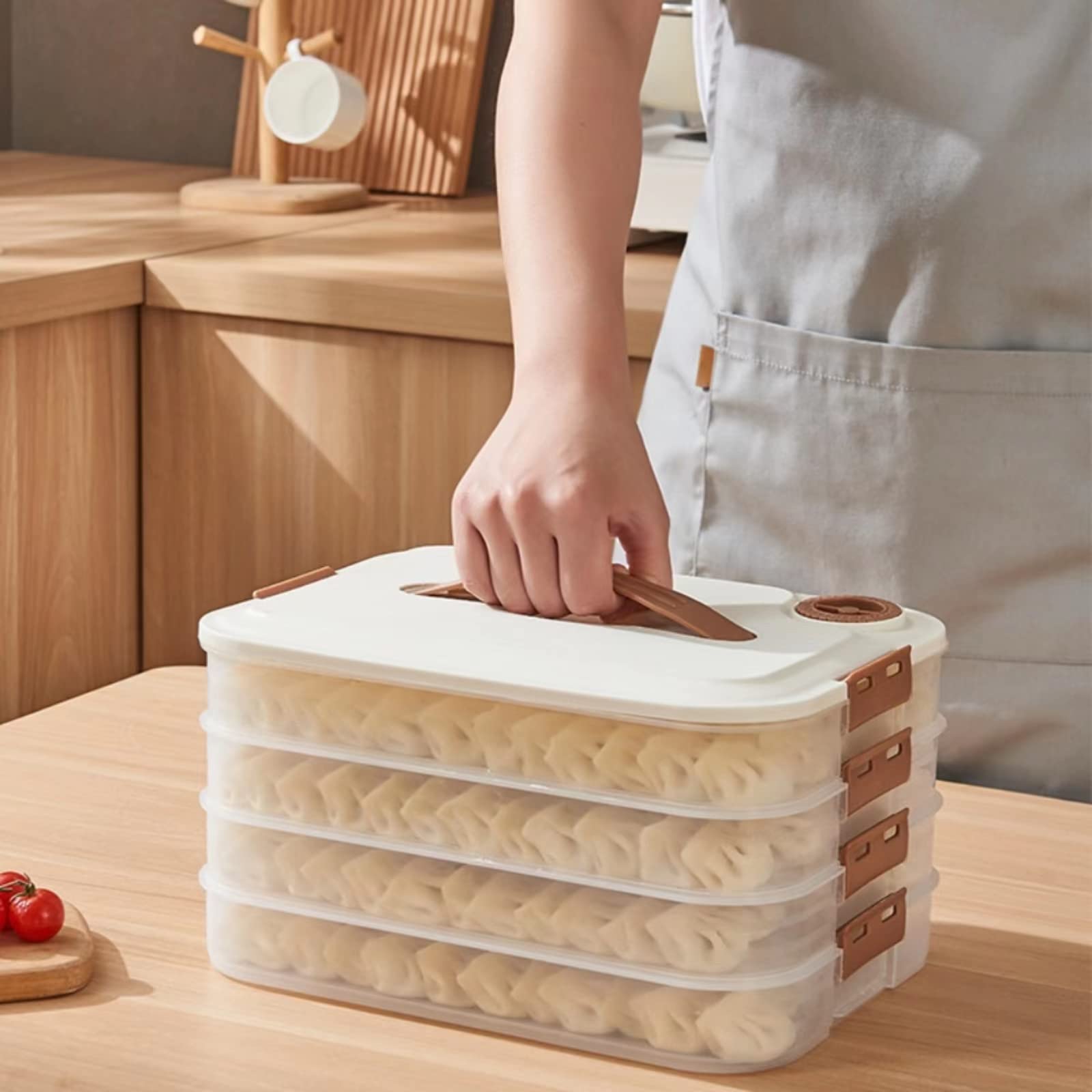 MANHONGYU contenedores-4-capas almacenamiento para maximizar espacio y organizar comidas