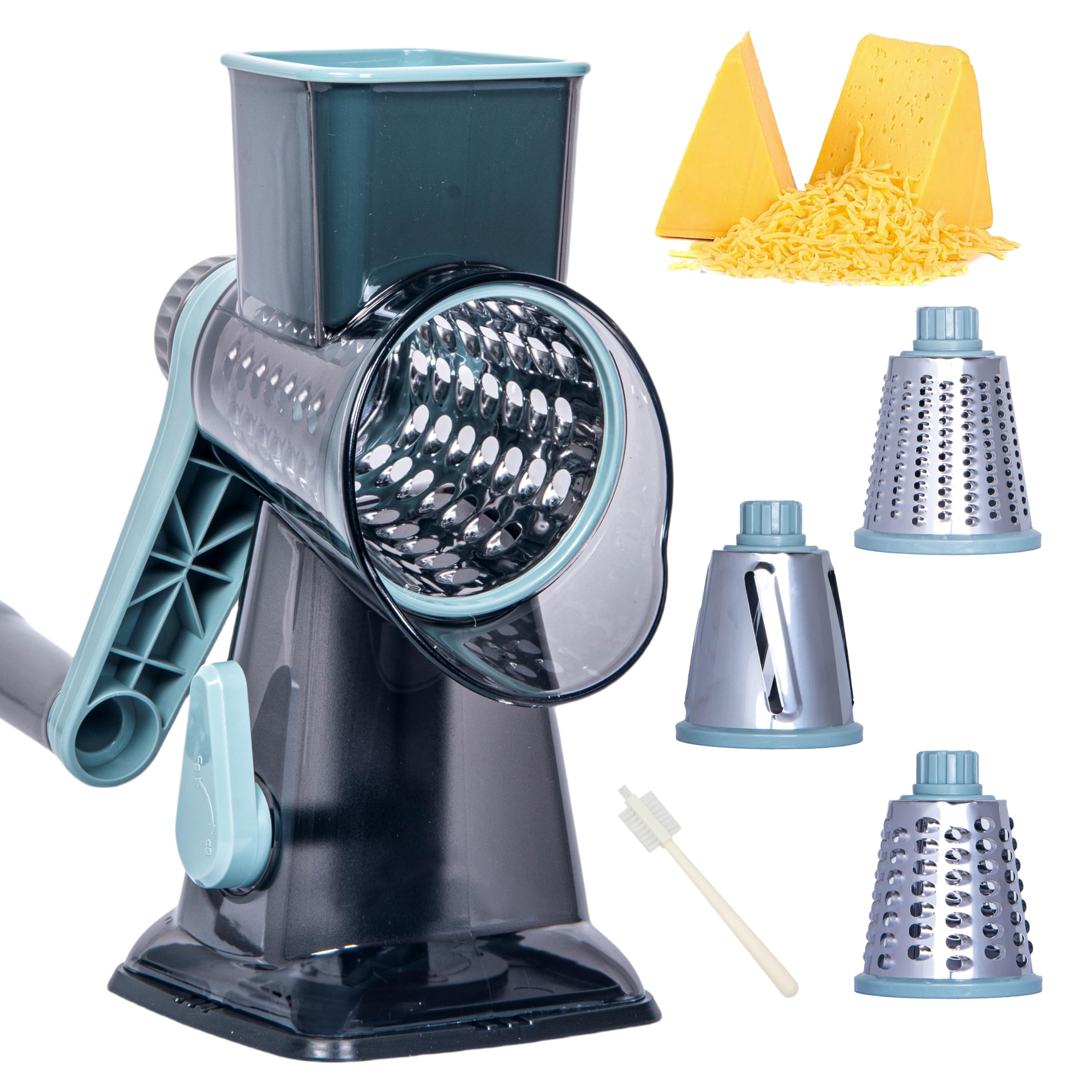 Rallador Mannilayco con base de succión fuerte para rallado estable.