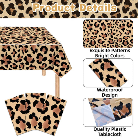 Temicle mantel leopardado 54x108, ideal para temáticas safari y jungla.