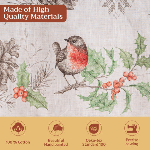 Mantel Maison d'Hermine, pinceladas ricas, crea atmósfera otoñal cálida.