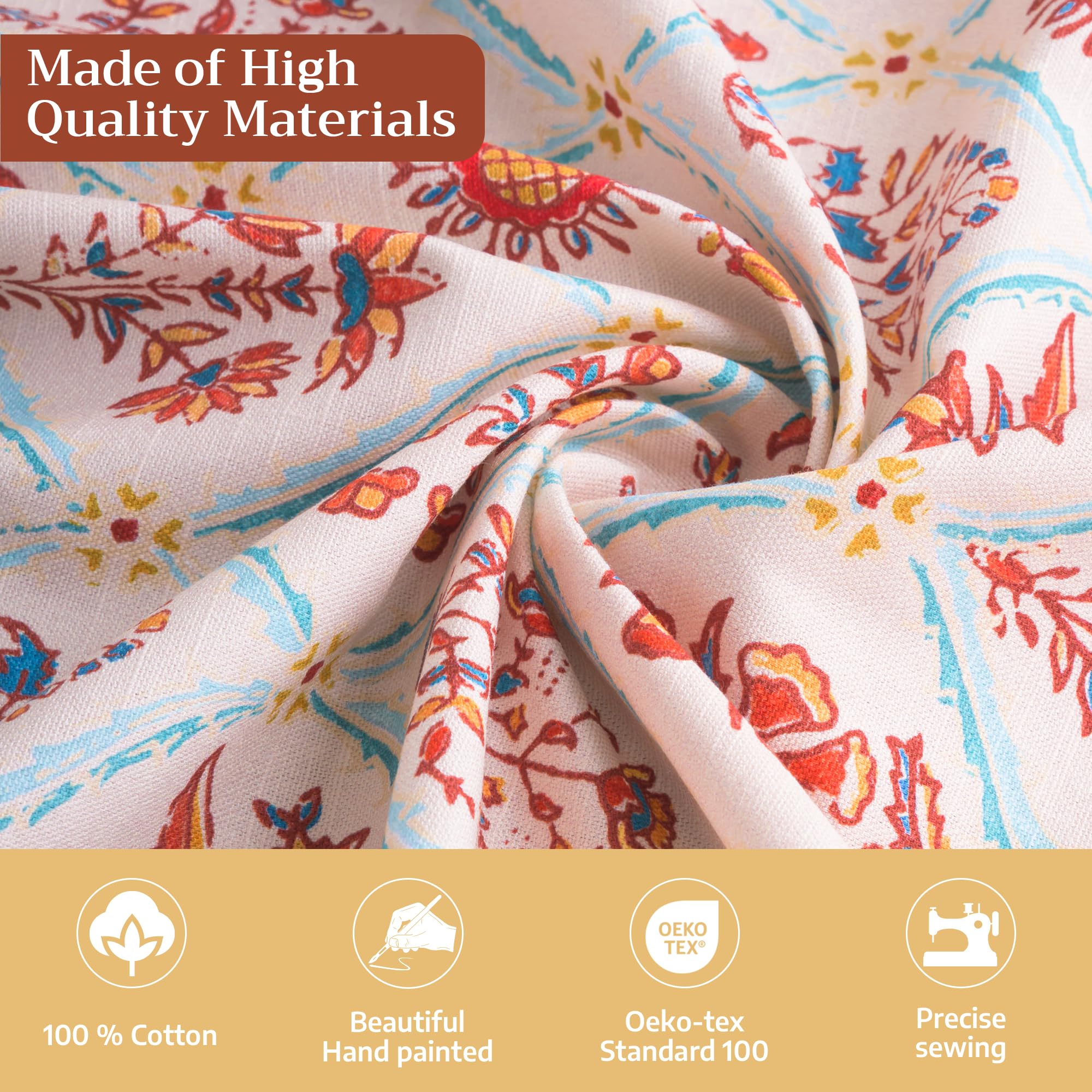Mantel Maison d'Hermine dibujo acuarela elegante para mesa de comedor