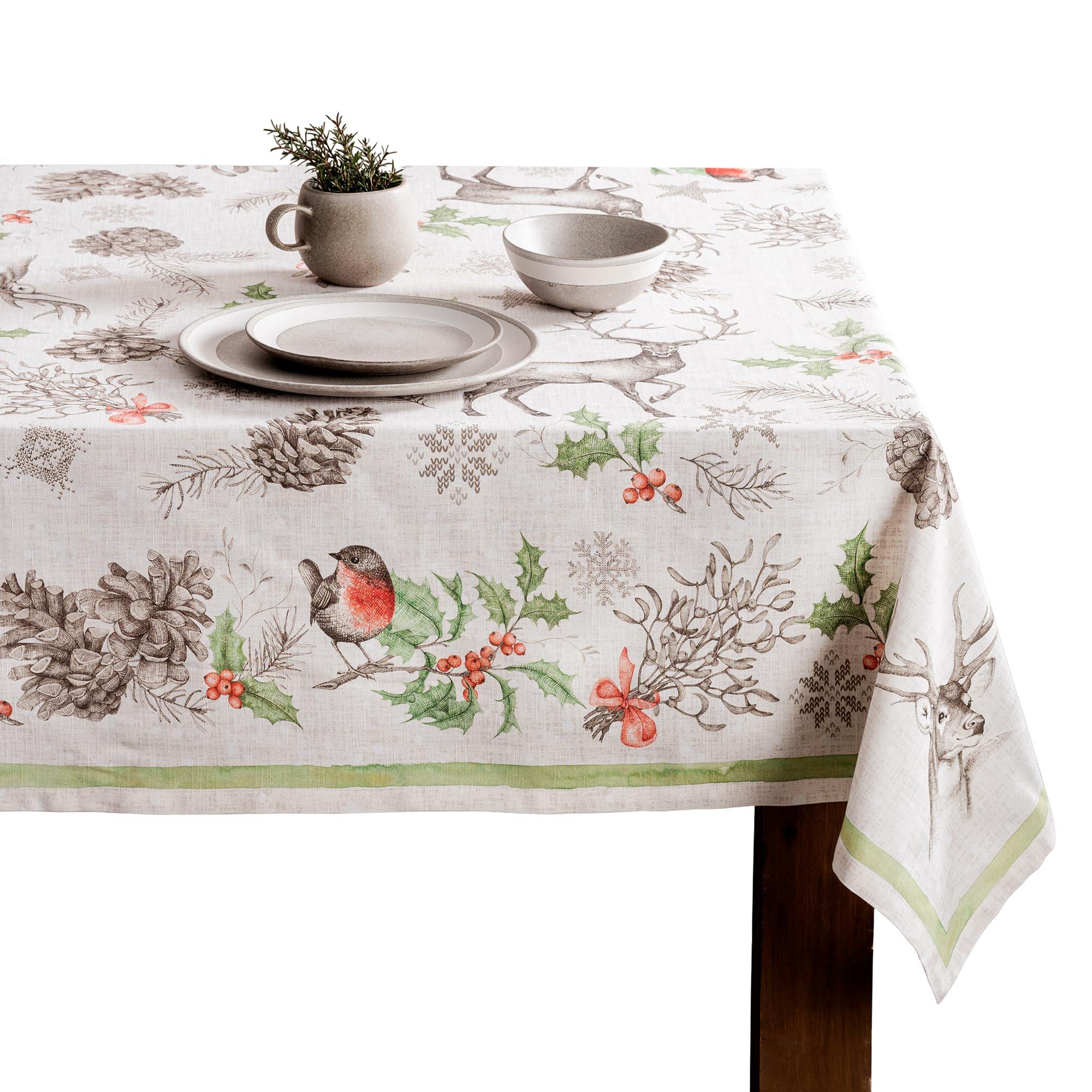 Mantel Maison d'Hermine, rectangular 54x72, ideal para cenas formales.