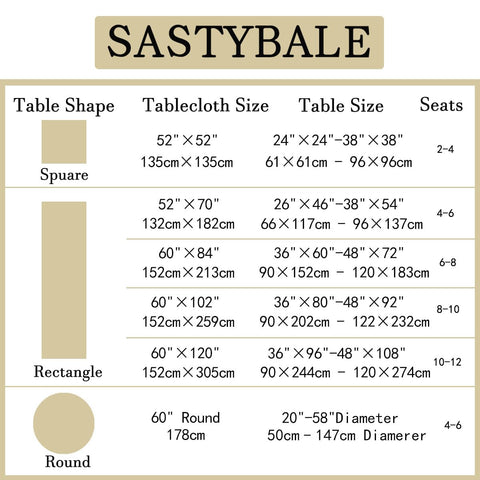 Mantel para interiores y exteriores SASTYBALE, protección de la mesa durante eventos.
