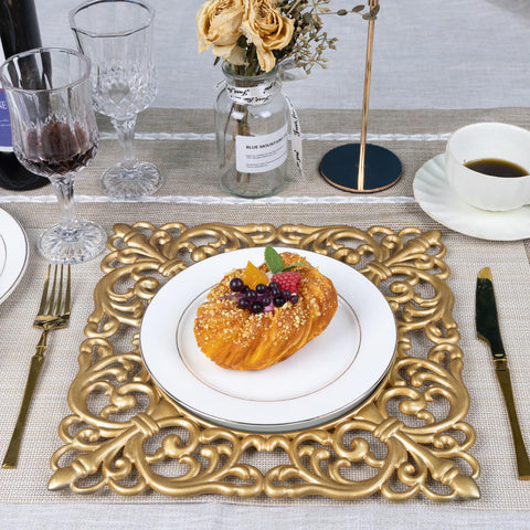 MAONAME cargadores dorados para eventos, ideales para bodas y recepciones.