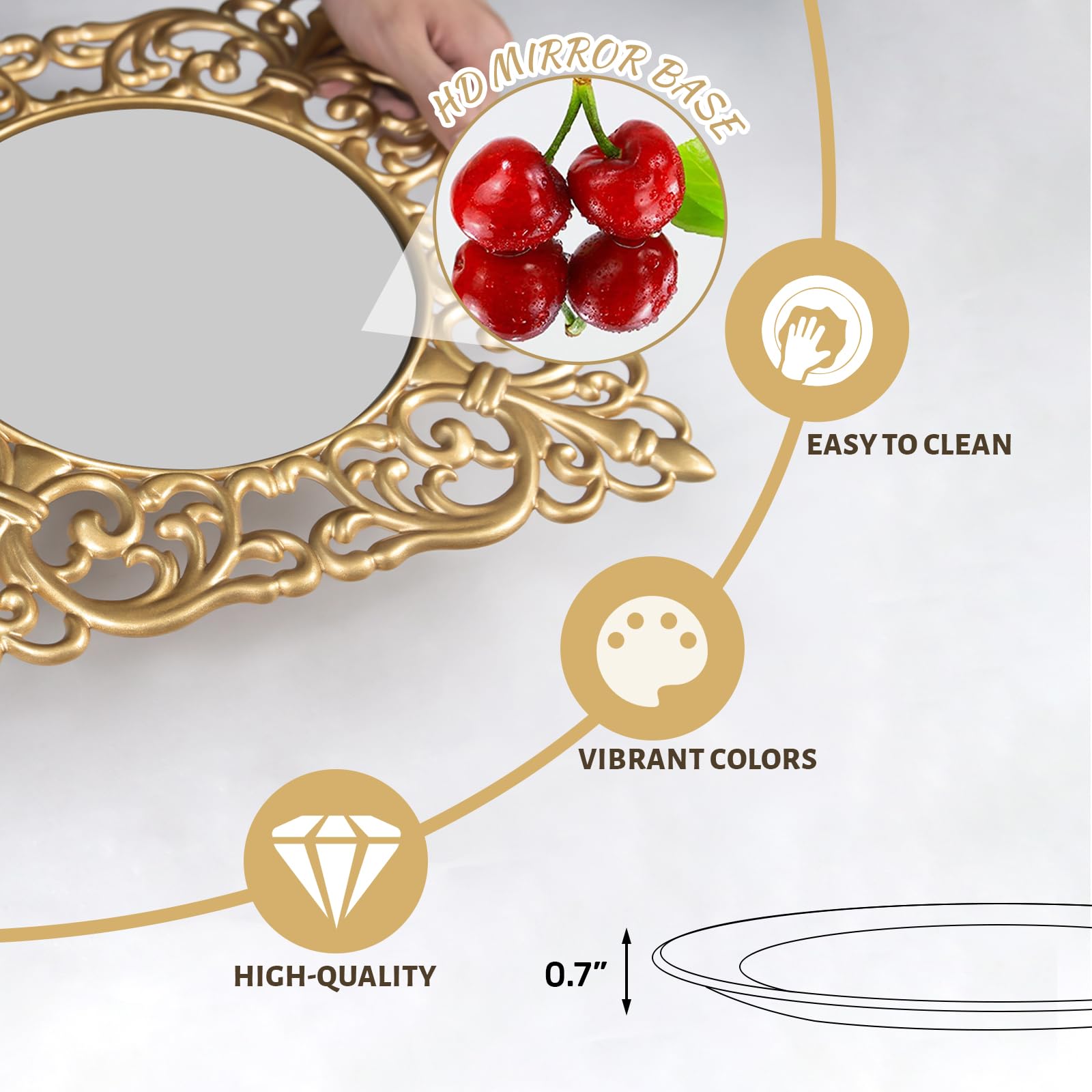 MAONAME cargadores dorados, juego de 6 unidades para eventos formales.