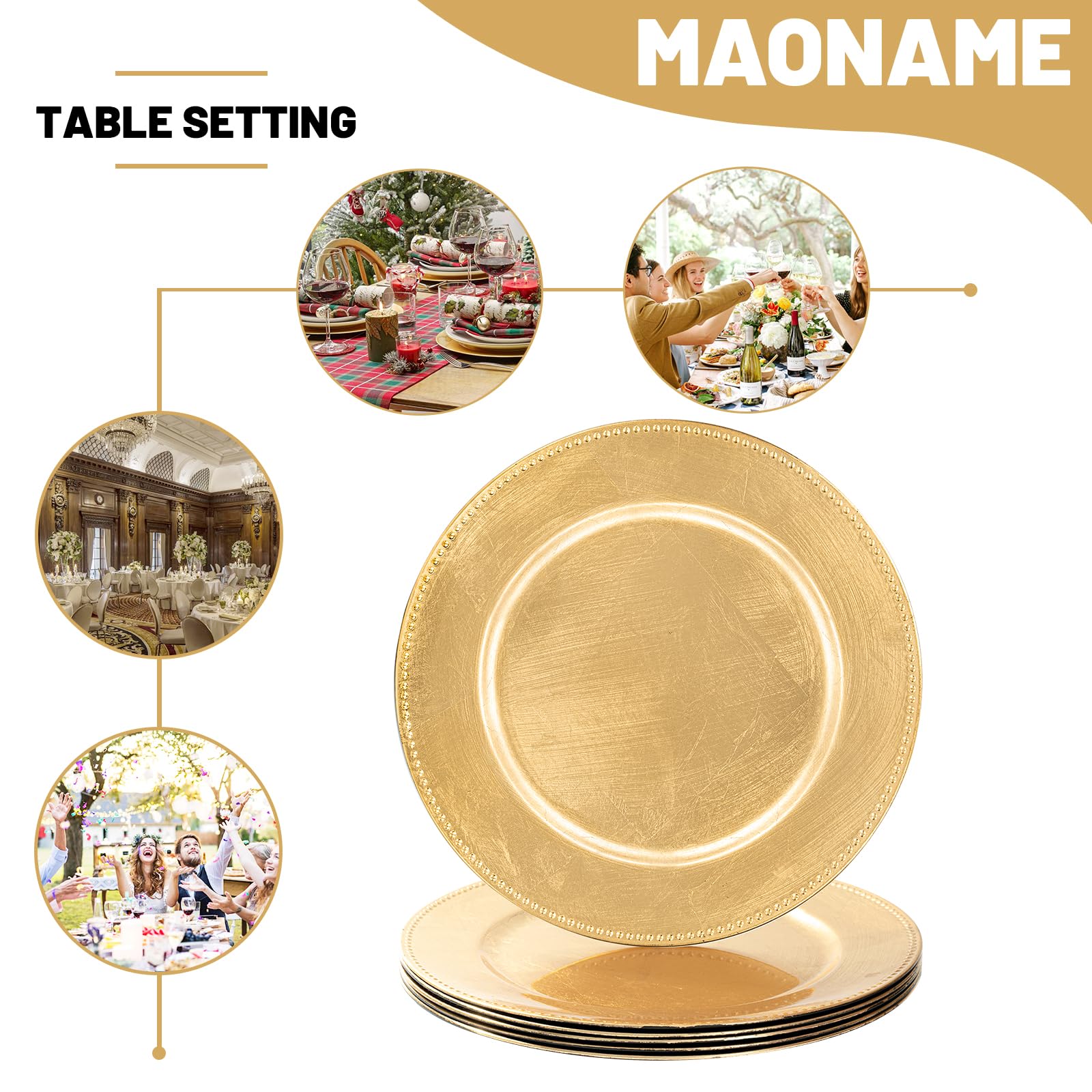 Protección anti-derrame MAONAME con cargadores dorados para mesa.
