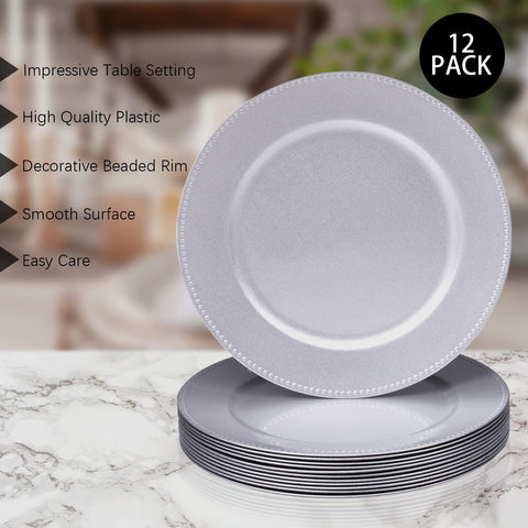 Set de 12 cargadores redondos MAONAME para decoración de mesa.