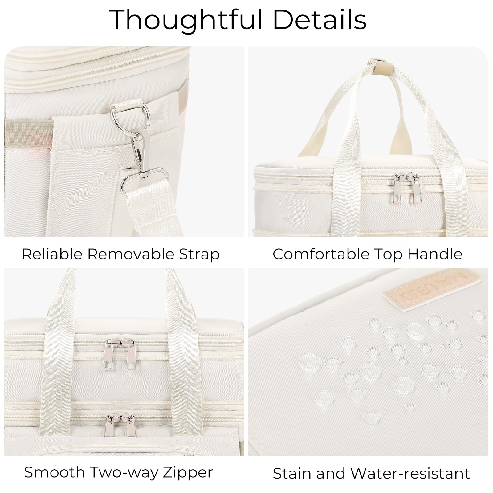 MAPLELILY ideal para trabajo, picnic o playa en beige.