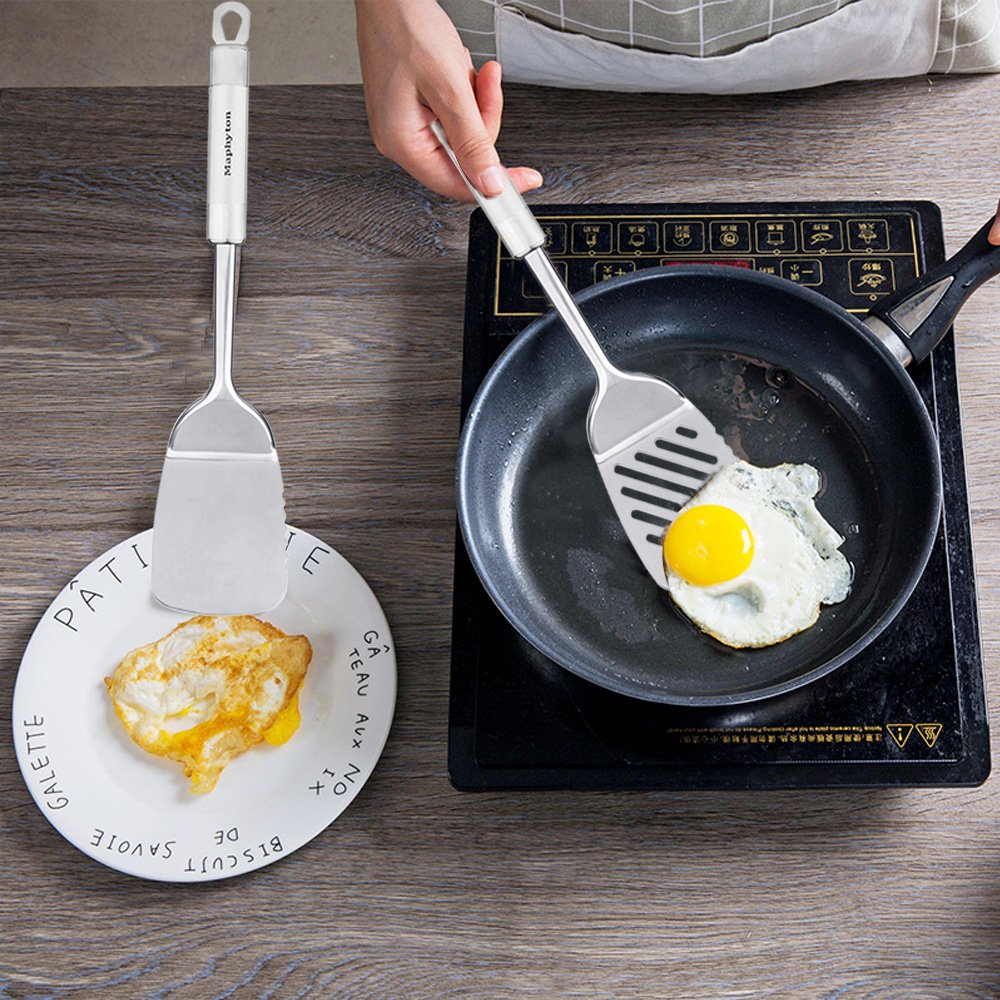 Mapphyton espátula de cocina 30 cm para voltear y saltear