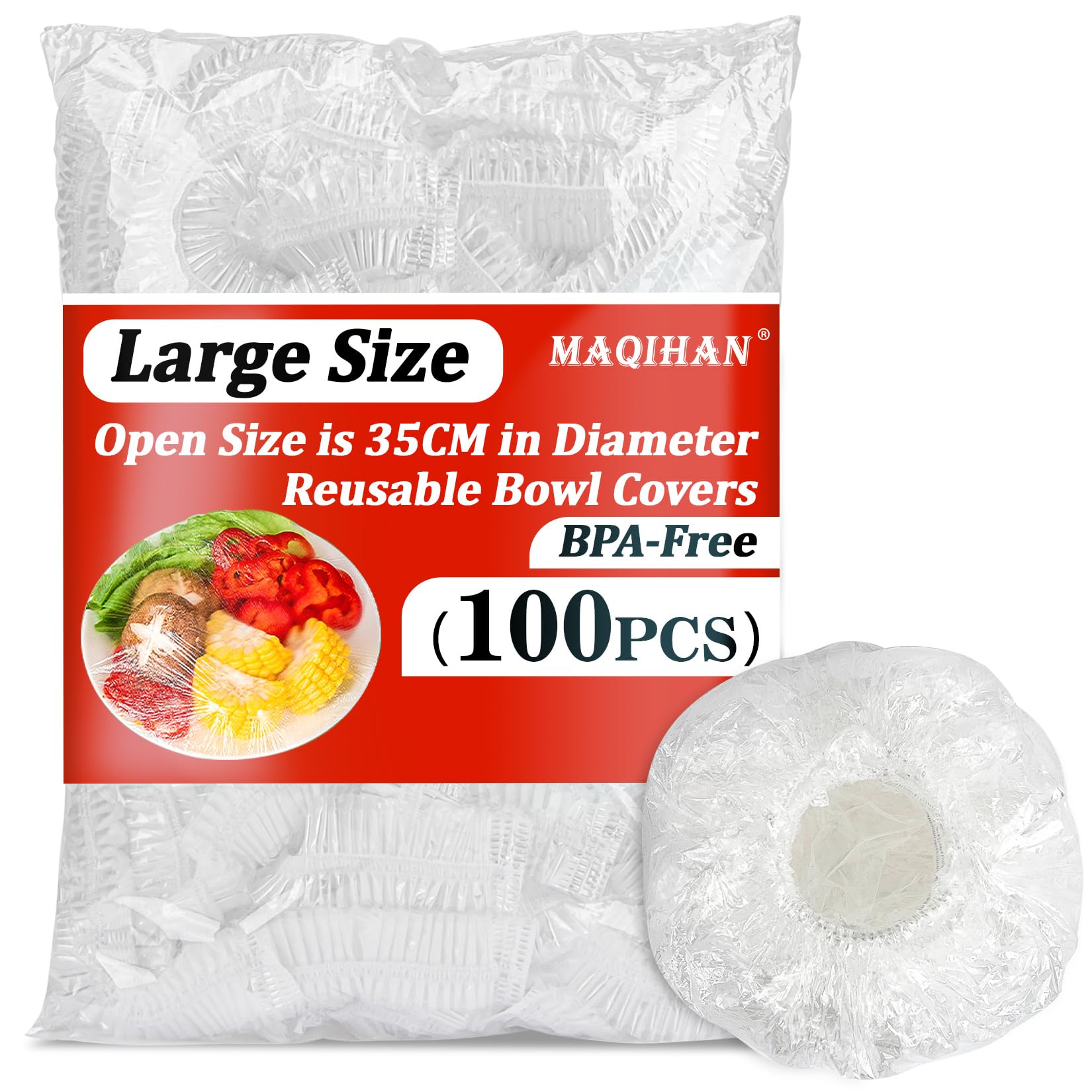 MAQIHAN paquete de 100 cubiertas mostrando cantidad y ahorro