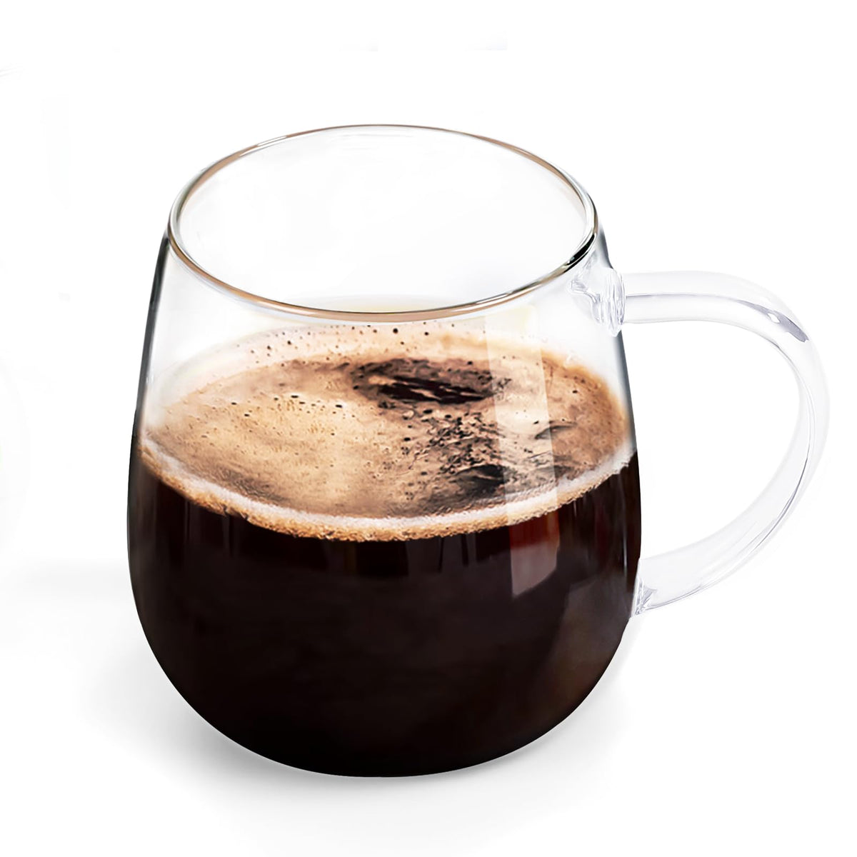 MAQQL taza de cristal borosilicato con claridad para café diario