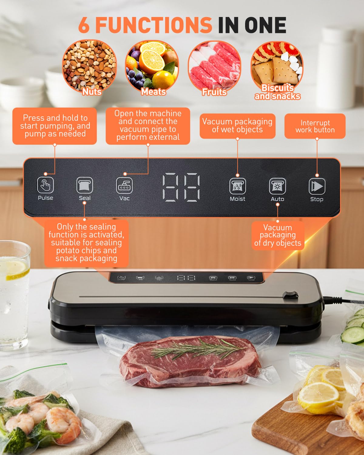 Maraiss modo seco: ideal para galletas, granos y snacks.