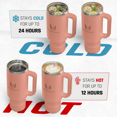 MARAZONE 40 oz libre de BPA, fácil de limpiar y neutro en olores.