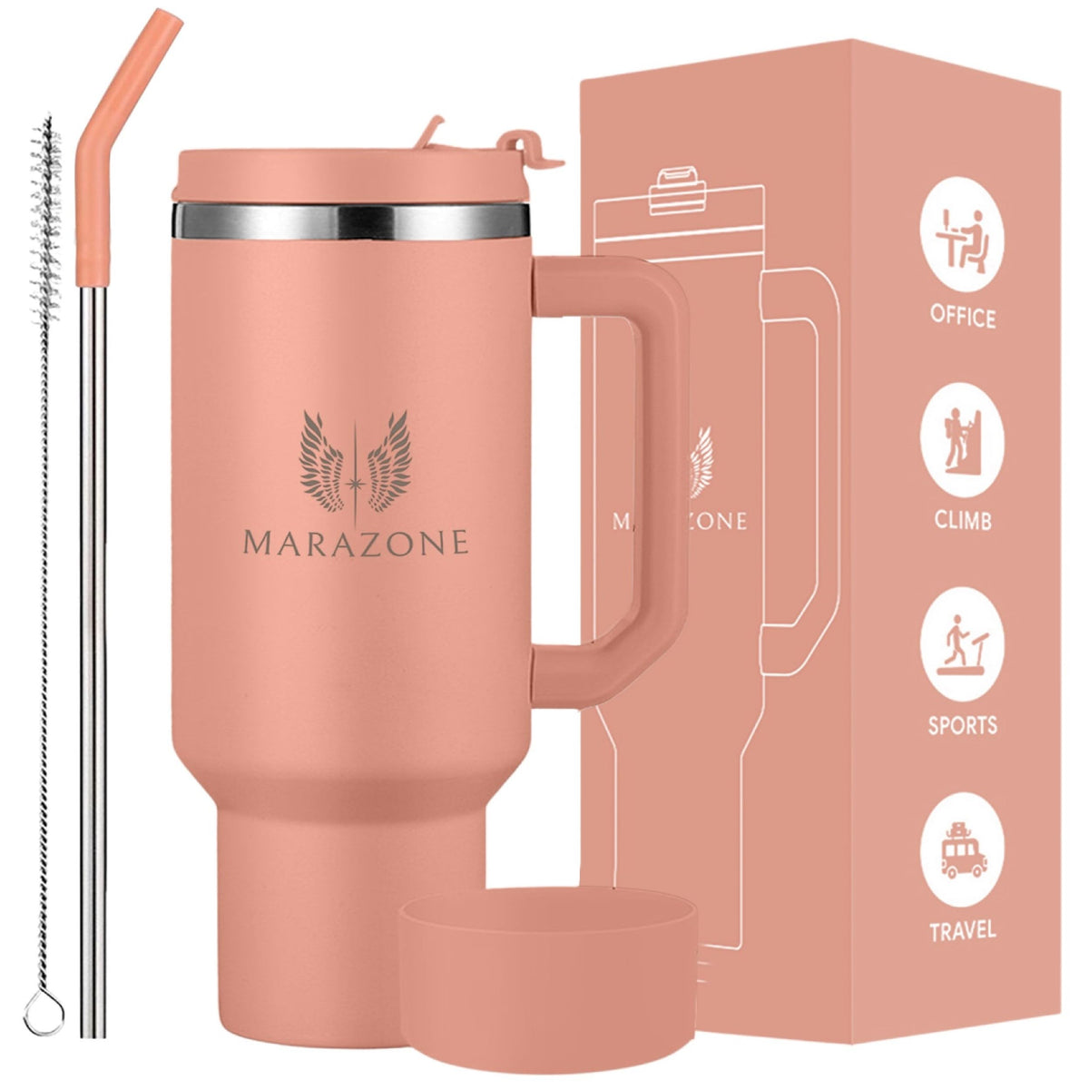 MARAZONE 40 oz con mango ergonómico para un agarre cómodo y estable.