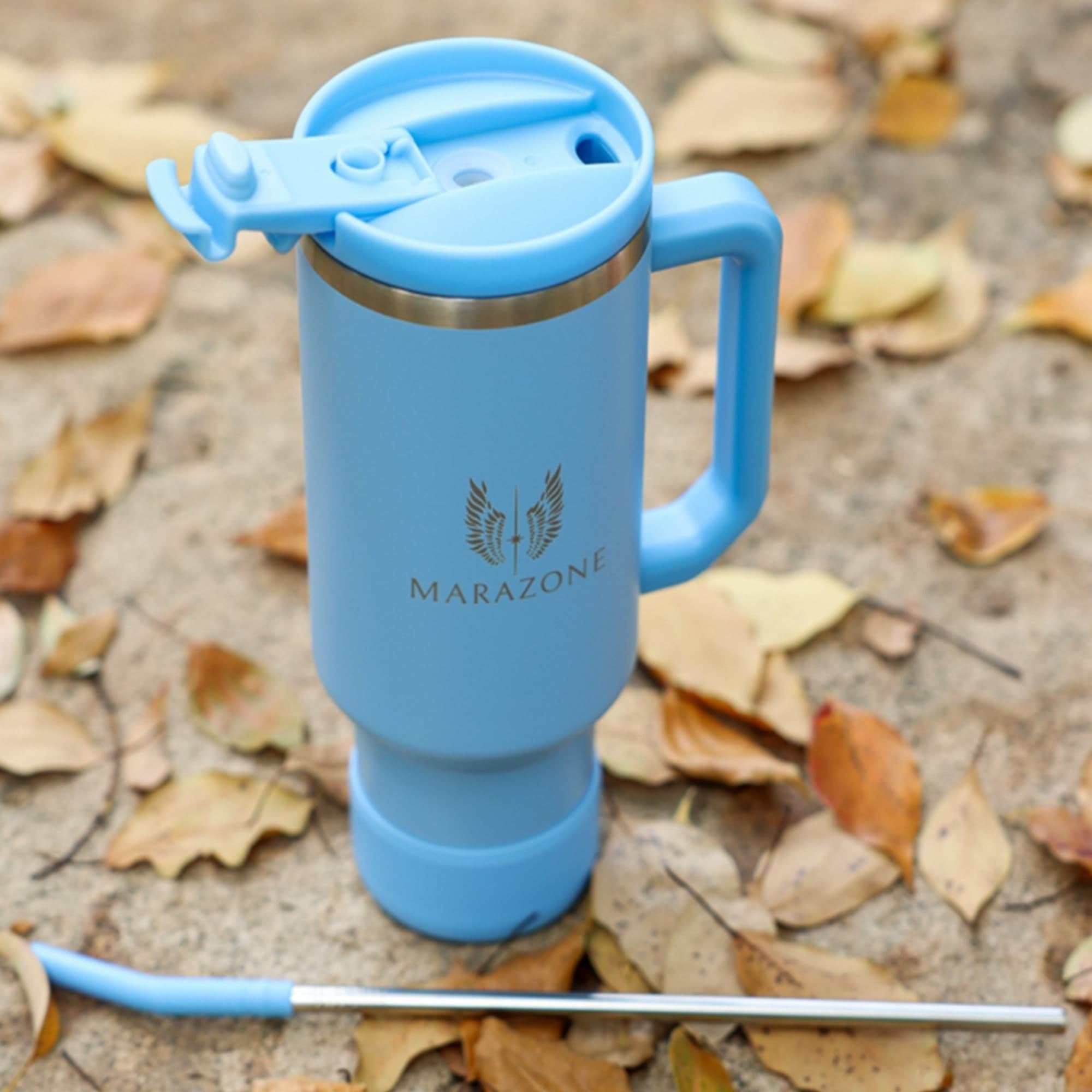 MARAZONE 40 oz azul cielo regalo práctico, para cualquier ocasión.