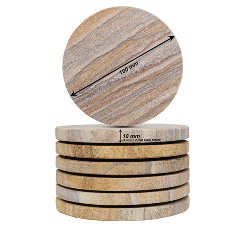 Marbco posavasos de arenisca, regalo ideal para amantes de la decoración.