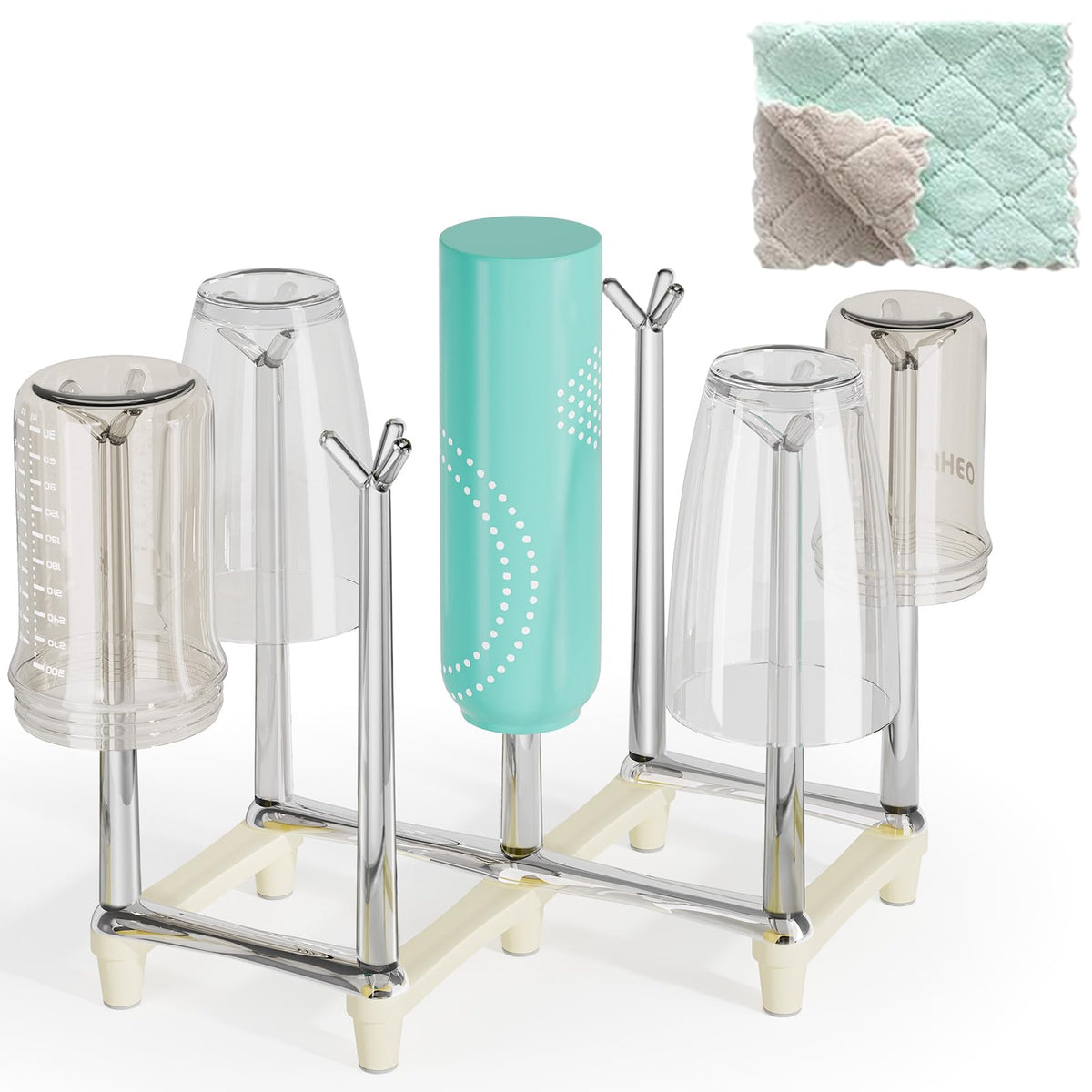 Marbrasse escurridor plegable para tazas, mantiene el mostrador ordenado y seco.