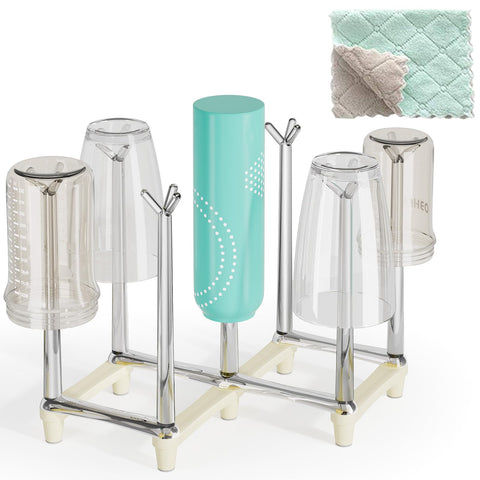 Marbrasse escurridor plegable para tazas, mantiene el mostrador ordenado y seco.