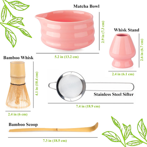 Marce Matcha Set Rosa, imagen de regalo listo para sorprender a un amante del matcha.