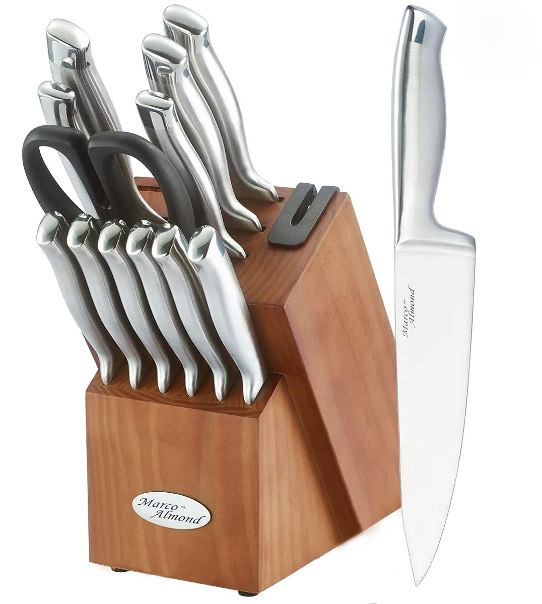 Marco Almond cuchillo chef 8 pulgadas, filo excelente para cortes precisos