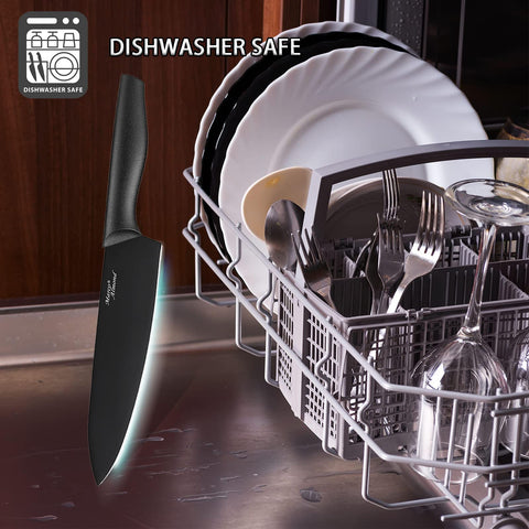 Cuchillo de pan de 8 pulgadas con funda y hoja resistente.