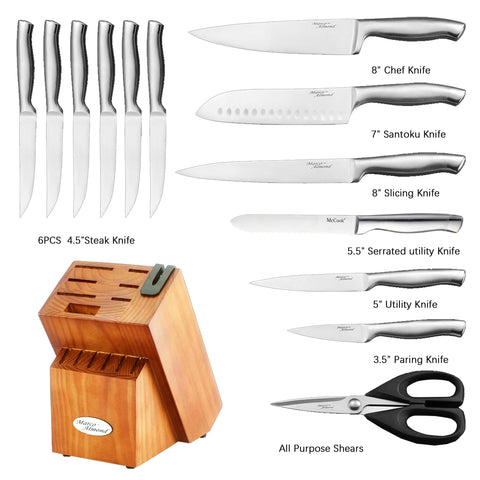 Marco Almond cuchillo para rebanar 8 pulgadas, rebanadas limpias y uniformes